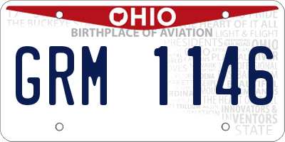 OH license plate GRM1146