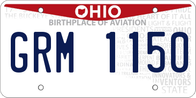 OH license plate GRM1150