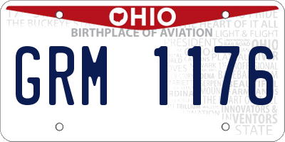 OH license plate GRM1176