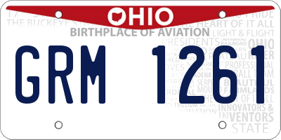 OH license plate GRM1261
