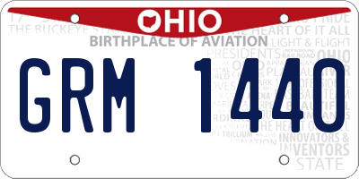 OH license plate GRM1440