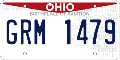 OH license plate GRM1479