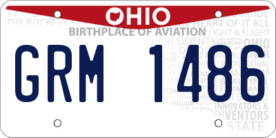 OH license plate GRM1486