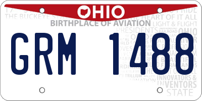 OH license plate GRM1488