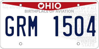 OH license plate GRM1504