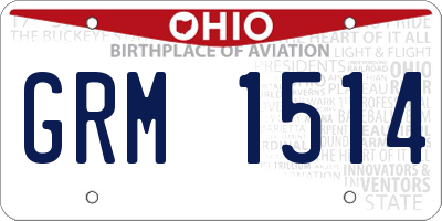 OH license plate GRM1514