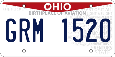 OH license plate GRM1520