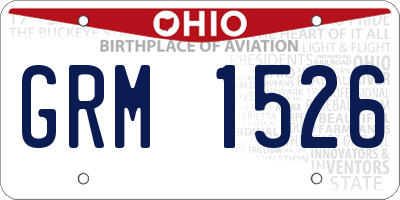 OH license plate GRM1526