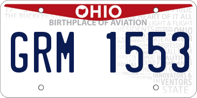 OH license plate GRM1553