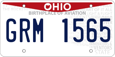 OH license plate GRM1565