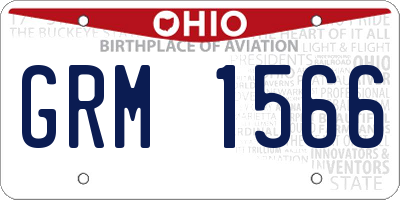 OH license plate GRM1566