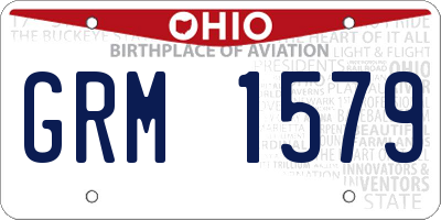 OH license plate GRM1579
