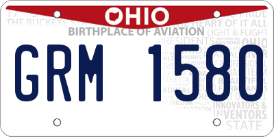 OH license plate GRM1580