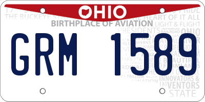 OH license plate GRM1589