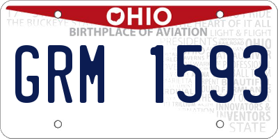 OH license plate GRM1593