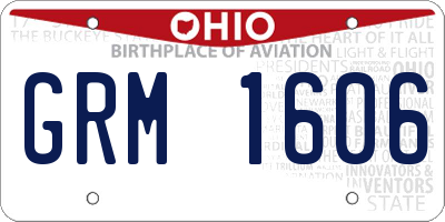 OH license plate GRM1606