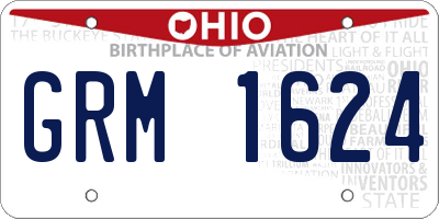 OH license plate GRM1624