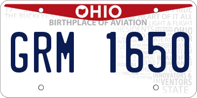 OH license plate GRM1650