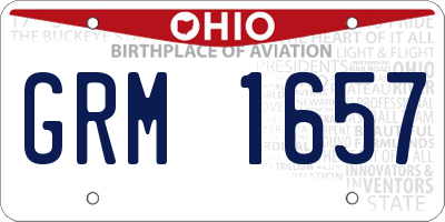 OH license plate GRM1657