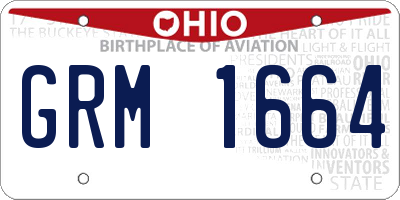 OH license plate GRM1664