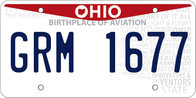 OH license plate GRM1677