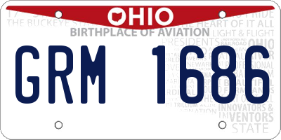 OH license plate GRM1686