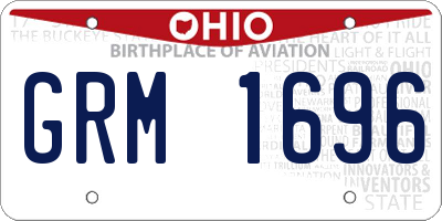 OH license plate GRM1696