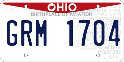 OH license plate GRM1704