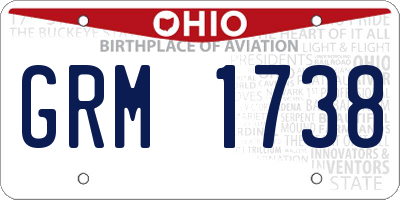 OH license plate GRM1738