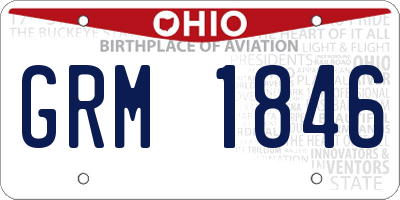 OH license plate GRM1846