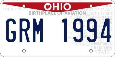 OH license plate GRM1994