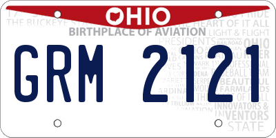 OH license plate GRM2121