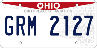 OH license plate GRM2127