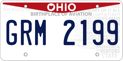 OH license plate GRM2199