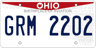 OH license plate GRM2202