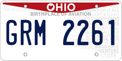 OH license plate GRM2261
