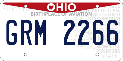 OH license plate GRM2266