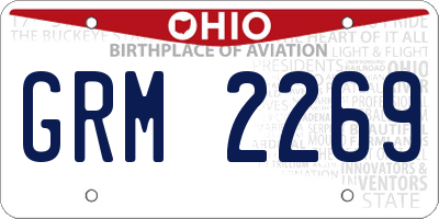 OH license plate GRM2269