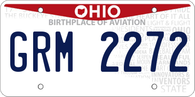 OH license plate GRM2272