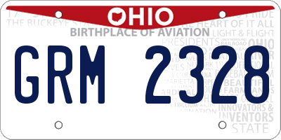OH license plate GRM2328