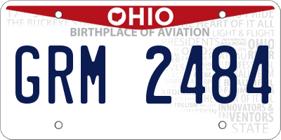 OH license plate GRM2484