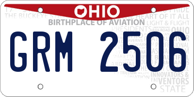 OH license plate GRM2506