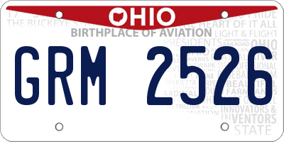 OH license plate GRM2526