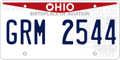 OH license plate GRM2544