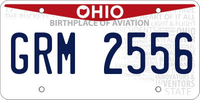 OH license plate GRM2556
