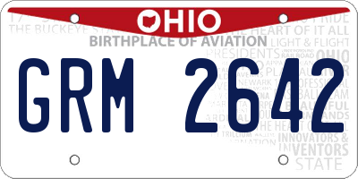 OH license plate GRM2642