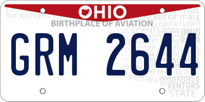 OH license plate GRM2644