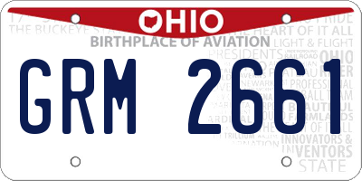 OH license plate GRM2661