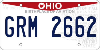 OH license plate GRM2662