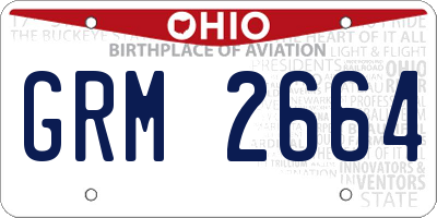 OH license plate GRM2664